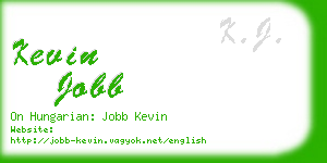 kevin jobb business card